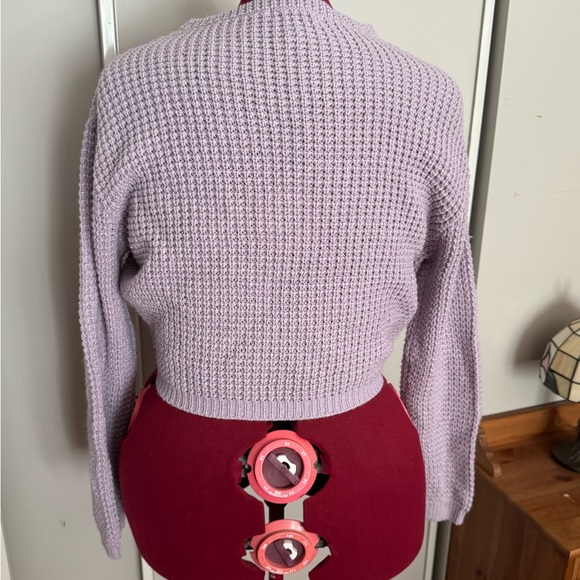 Lilac knitted crop top - Picture 3 of 4
